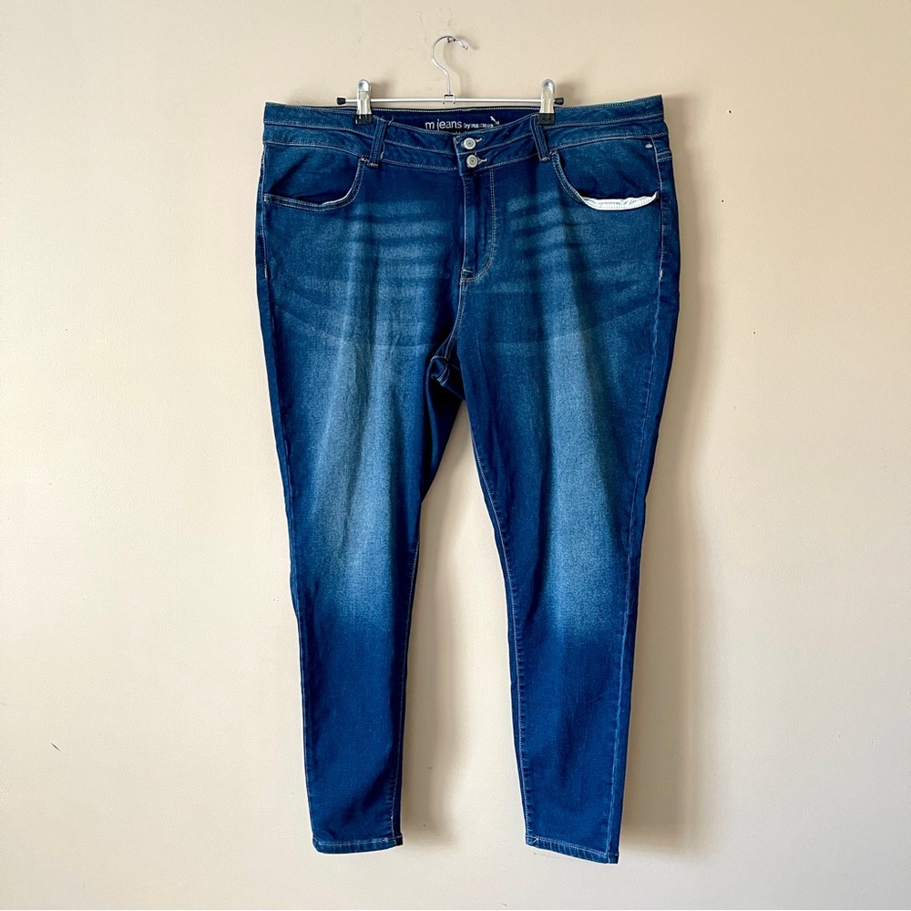 MAURICES | M Jeans Blue Mid-Rise Jeggings Skinny Denim Jeans Sz 24W